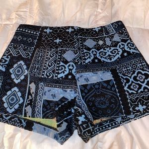 Urban outfitters high waisted pattern shorts